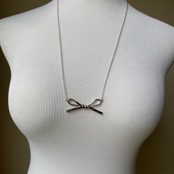 Kate Spade Silver Bow Necklace